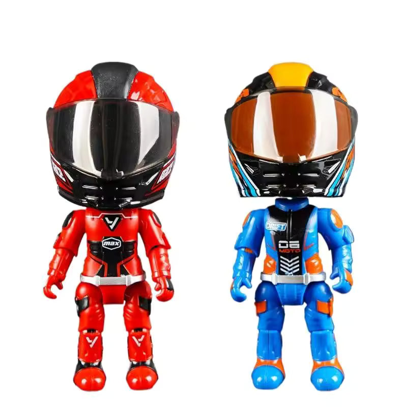 Figura de acción de piloto de motocicleta