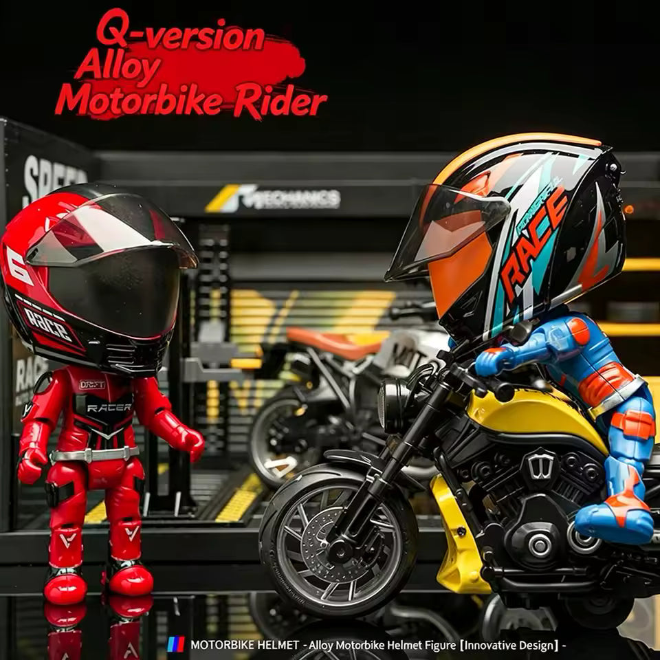 Figura de acción de piloto de motocicleta